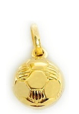 catchy silver soccer ball baby charm